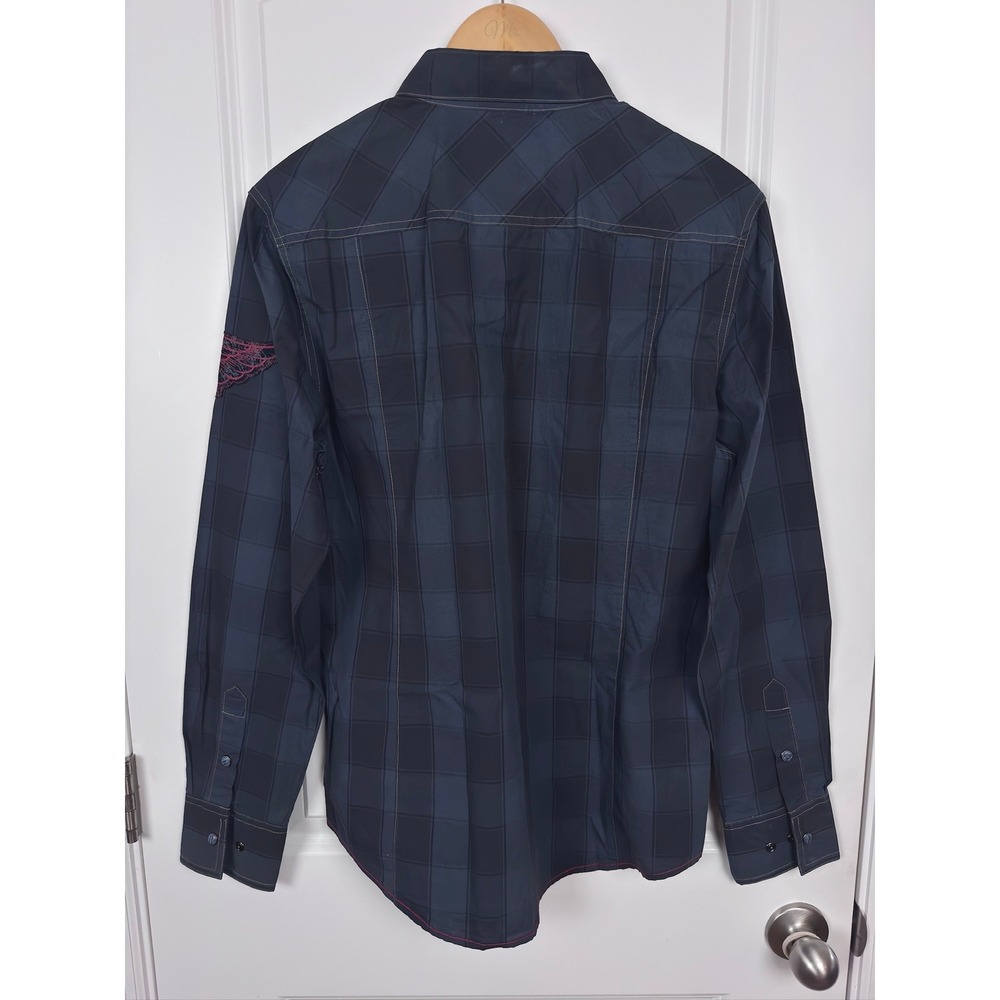 Harley-Davidson Vintage Blue Plaid‎ Check Western Shirt Medium 99069-13VM - Picture 2 of 6